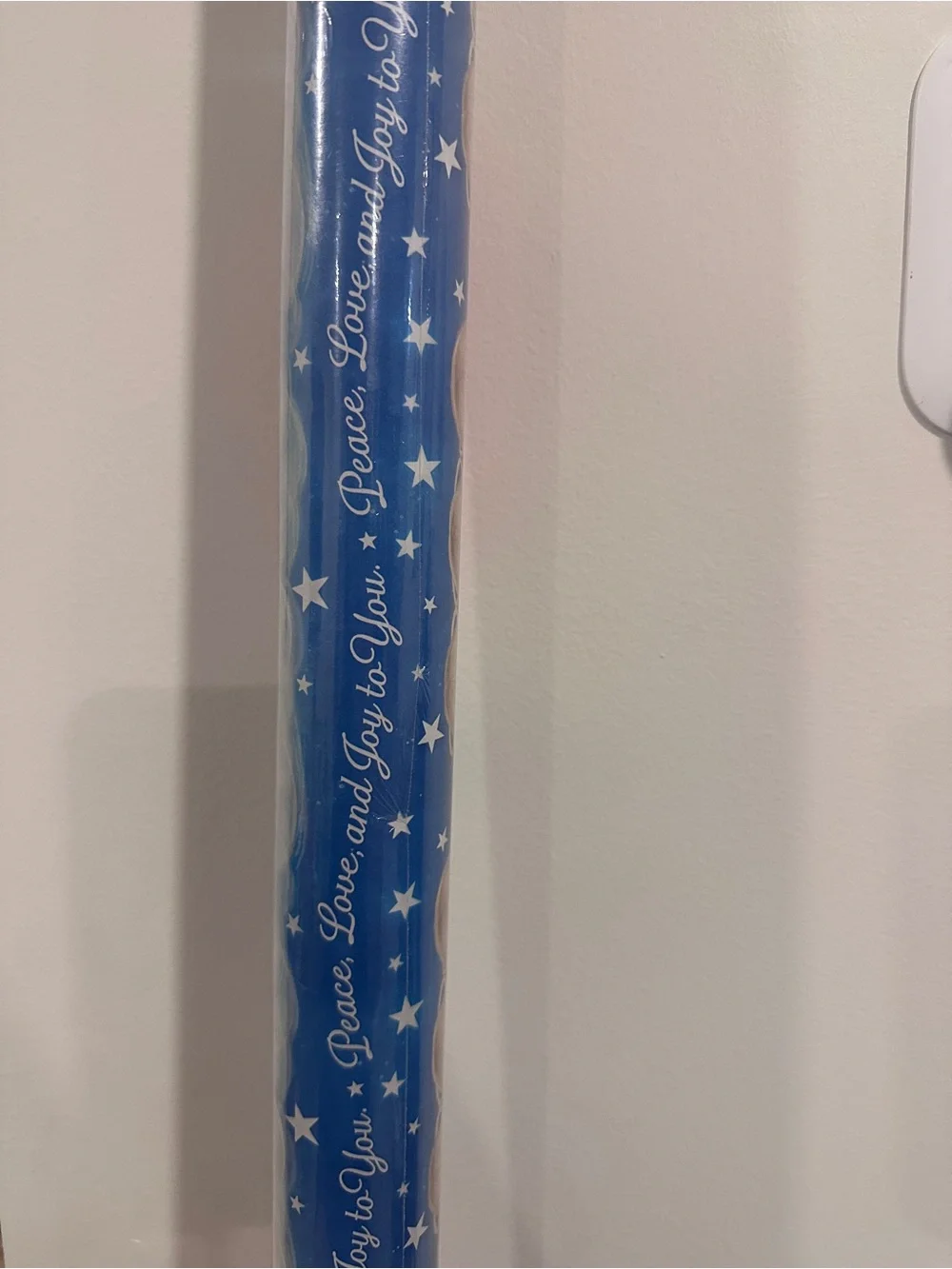 Hallmark Blue and Gold Angel Holiday Celebration Gift Wrap Roll Studio Color